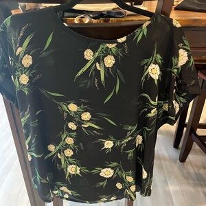 Maurices Black Floral Blouse